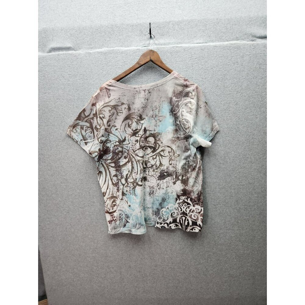 Womens 2X/22W-24W Appropriate Behavior Lightweight Abstract Print Top - Picture 4 of 4